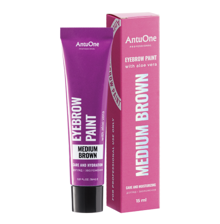 AntuOne Краска для бровей с алоэ вера Black Medium Brown
