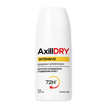 Кульковий дезодорант-антиперспірант AxillDRY Intensive до 72 годин 50 мл