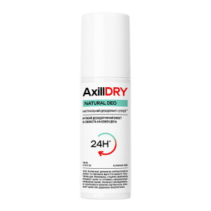 Натуральный дезодорант спрей AxillDRY Natural Deo до 24 часов 110 мл