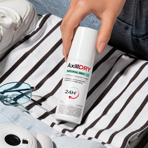 Натуральный дезодорант спрей AxillDRY Natural Deo до 24 часов 110 мл