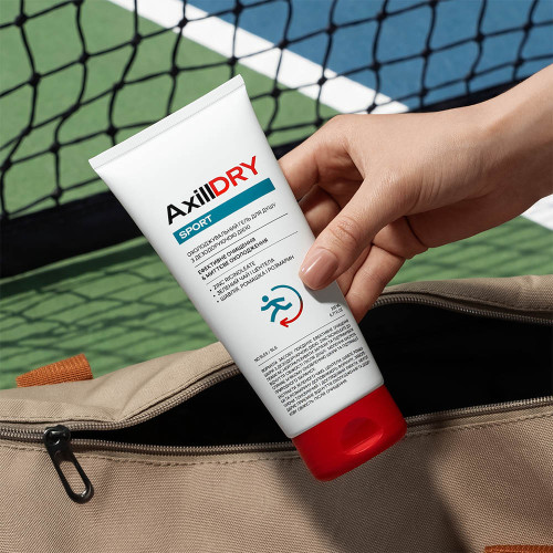 Охлаждающий гель для душа с дезодорирующим действием AxillDRY Sport 200 мл