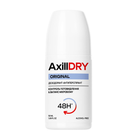 Кульковий дезодорант-антиперспірант AxillDRY Original до 48 годин 50 мл
