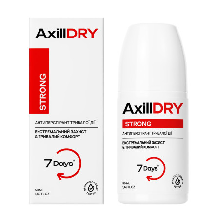 Шариковый антиперспирант длительного действия AxillDRY Strong до 7 дней 50 мл