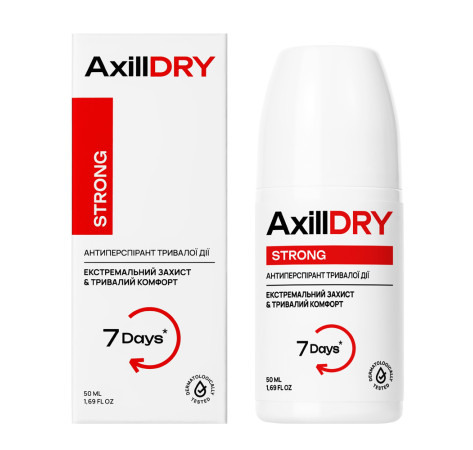 Шариковый антиперспирант длительного действия AxillDRY Strong до 7 дней 50 мл