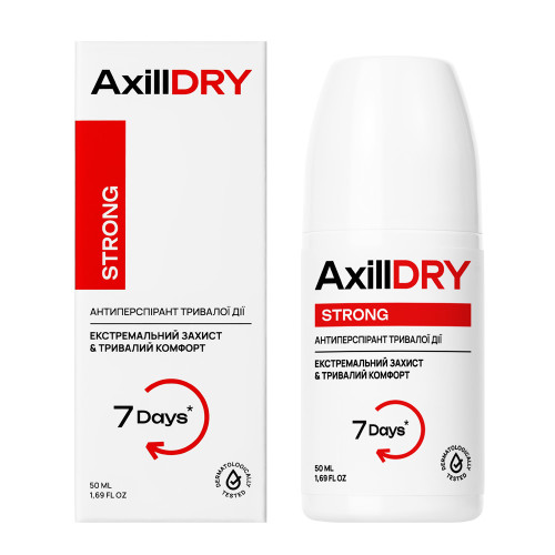Шариковый антиперспирант длительного действия AxillDRY Strong до 7 дней 50 мл