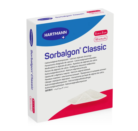 SORBALGON Кальцієво-альгінатна ранова пов’язка, 5×5 см