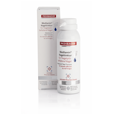 Pedibaehr Противогрибковая настойка для ногтей medilamin с пироктоноламином 125 мл