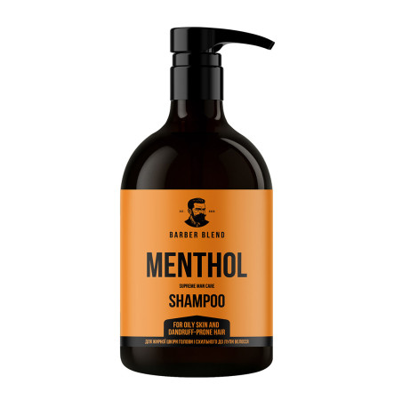 Barberblend Шампунь для жирной кожи головы и склонных к перхоти волос Menthol 500 мл