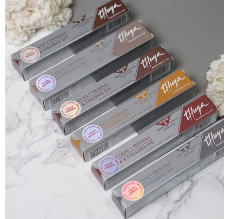 Набір із 6 відтінків для брів фарби Thuya