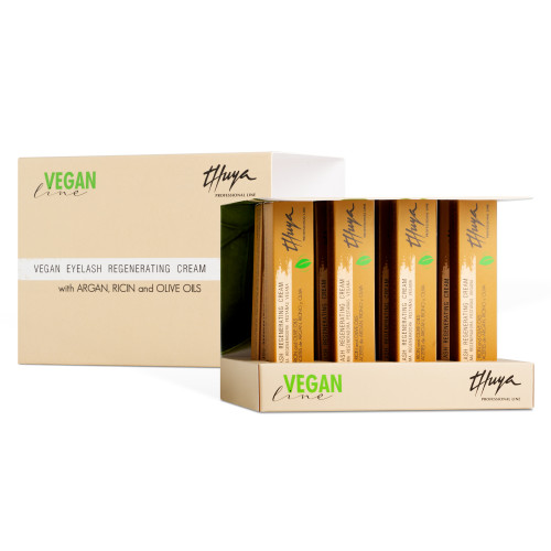 Крем для росту вій і брів 7 масел Vegan набір 8 шт