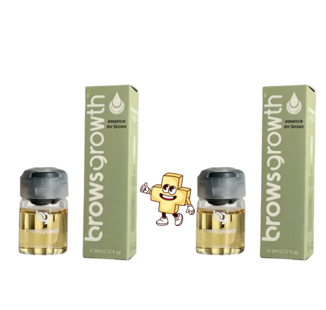 Browsgrowth Набір з 2 засобів  що укріплює та відновлює зріст брів 5 мл