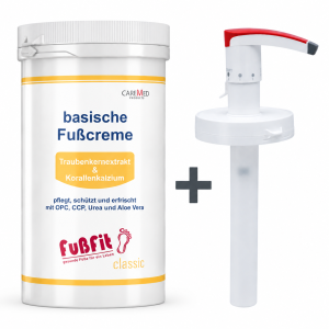 CareMed FußFit Щелочной крем для стоп и ног pH 8.0 с дозатором, 450 мл