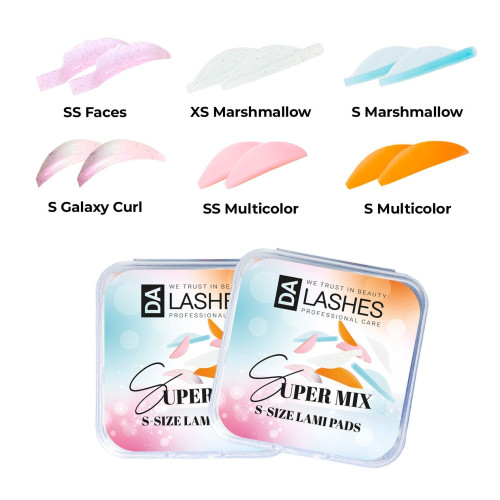 Dalashes Валики для ламинирования ресниц Super Mix 6 пар