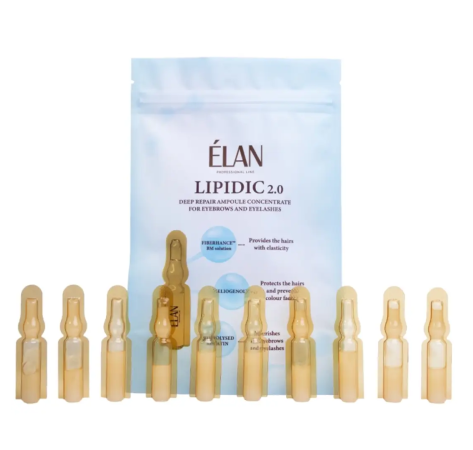 Elan концентрат для глибокого відновлення брів та вій у ампулах LIPIDIC 2.0