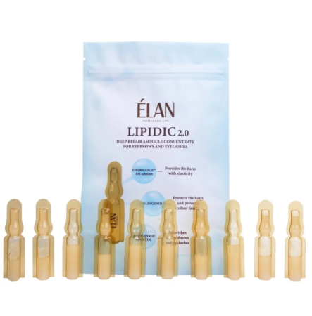 Elan концентрат для глибокого відновлення брів та вій у ампулах LIPIDIC 2.0 10 шт