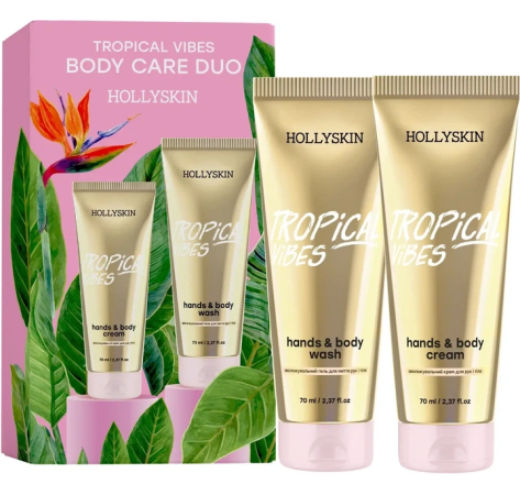 Подарунковий набір HOLLYSKIN Tropical Vibes (гель + крем), 2×70 мл