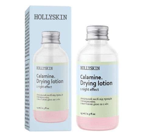 HOLLYSKIN Локальний засіб від прищів і почервонінь з миттєвою дією Calamin Drying Lotion 15 мл