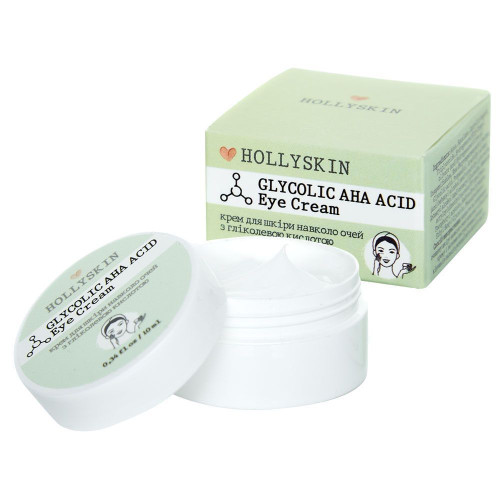 HOLLYSKIN Крем для шкіри навколо очей з гліколевою кислотою Glycolic AHA Acid Eye Cream 10 мл