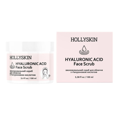 HOLLYSKIN Скраб для обличчя з гіалуроновою кислотою Hyaluronic Acid Face Scrub 100 мл