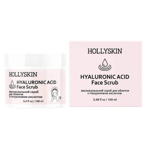 HOLLYSKIN Скраб для обличчя з гіалуроновою кислотою Hyaluronic Acid Face Scrub 100 мл
