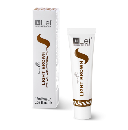 inLei Краска с аргановым маслом для ресниц и бровей LIGHT BROWN