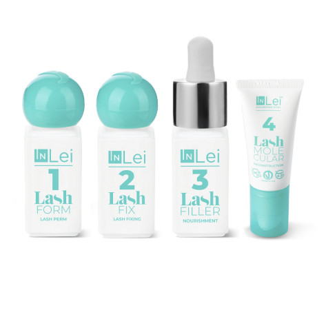 InLei Набір для ламінування вій №1, 2, 3, 4 баночки 4 мл