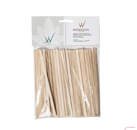 Шпатель дерев'яний вузький italwax  Face small 100 шт