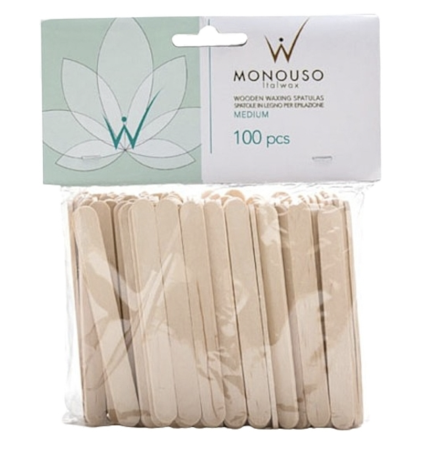 Шпатель дерев’яний середній  italwax Face medium 100 шт