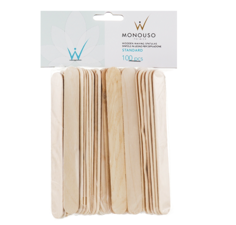 Шпатель дерев’яний широкий  italwax Face standart 100 шт