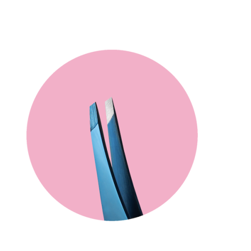 Lendi Пінцет для брів скошений Blue Sapphire