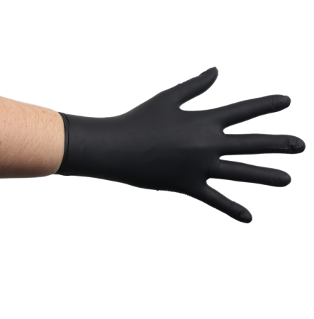 Нітрилові чорні рукавички Safe Touch Advanced Black без пудри M