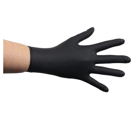 Нітрилові чорні рукавички Safe Touch Advanced Black без пудри M