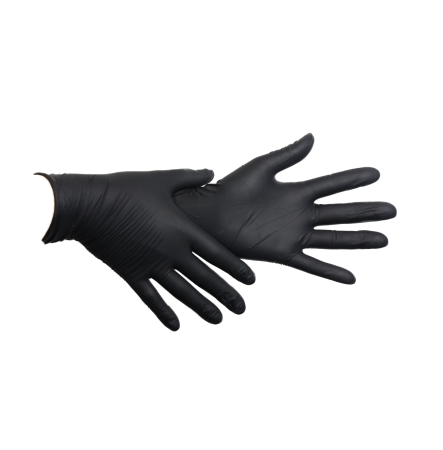 Нитриловые черные перчатки SafeTouch® Premium Black без пудры S