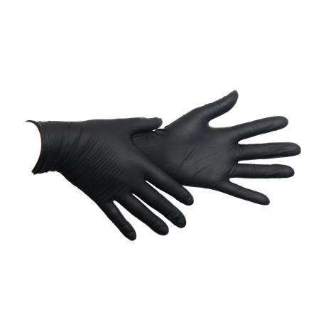 Нітрилові чорні рукавички SafeTouch® Premium Black без пудри M