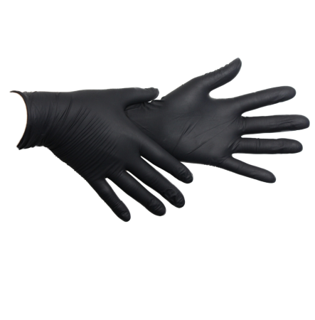 ВІНІЛОВІ РУКАВИЧКИ БЕЗ ПУДРИ SAFETOUCH ЧОРНІ S