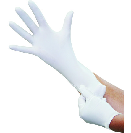 НИТРИЛОВЫЕ БЕЛЫЕ ПЕРЧАТКИ SAFETOUCH® PLATINUM WHITE БЕЗ ПУДРЫ M