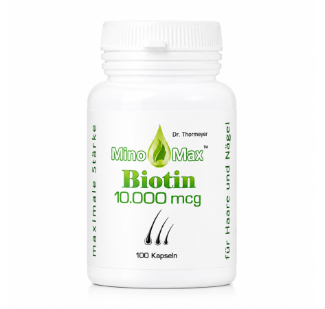 Minomax Biotin – витаминная добавка с биотином (B7), 100 капсул