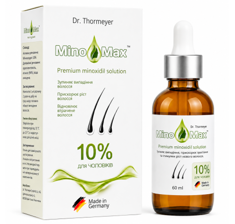 MinoMax 10% лосьон для роста волос и бороды, 60 мл