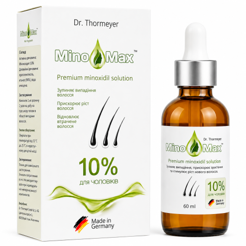MinoMax 10% лосьон для роста волос и бороды, 60 мл