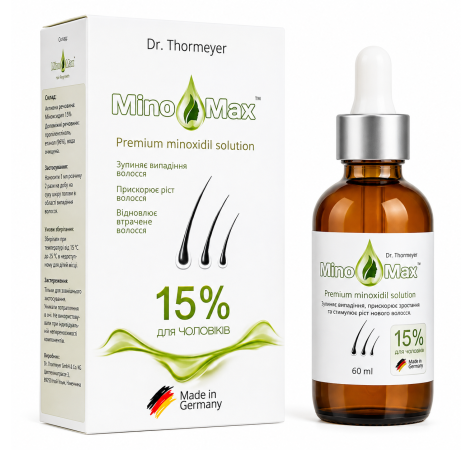 MinoMax 15% лосьон для роста волос и бороды, 60 мл