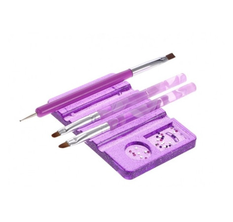 Підставка для сушіння кистей,  плоска фіолетова