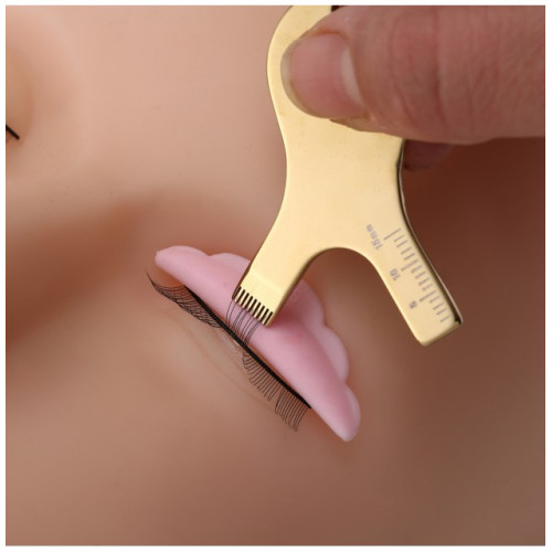 Аплікатор для ламінування вій багаторазовий сталевий, бронза