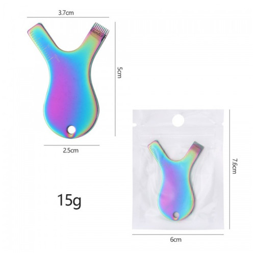 Аплікатор для ламінування вій багаторазовий сталевий, бронза