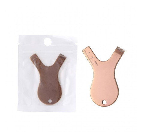 Аплікатор для ламінування вій багаторазовий сталевий, бронза