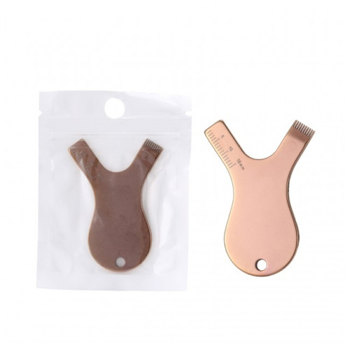 Аплікатор для ламінування вій багаторазовий сталевий, бронза