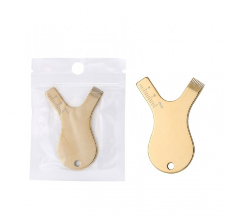 Аплікатор для ламінування вій багаторазовий сталевий, золото