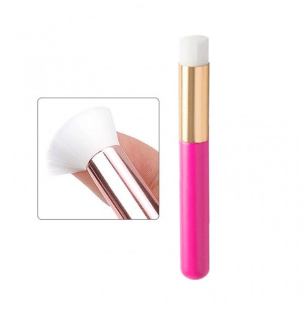 Інструмент-щіточка для очищення вій шампунем-піною, малинова