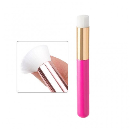 Інструмент-щіточка для очищення вій шампунем-піною, малинова