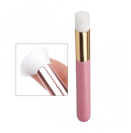 Інструмент-щіточка для очищення вій шампунем-піною, рожева