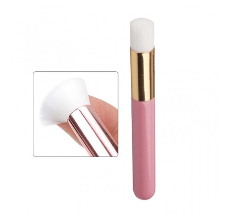 Інструмент-щіточка для очищення вій шампунем-піною, рожева